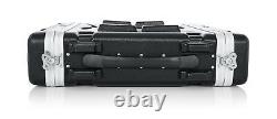 Gator Lightweight Molded 2U Rack Case with Heavy Duty Latches Standard 19.25