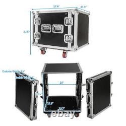 Glarry 19 Space Rack Case Two Door 10U DJ Equipment Cabinet for Audio Equipment