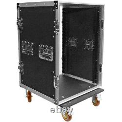 Heavy Duty 16 Space ATA Rack Case with 4 Inch Casters 16U Server Case