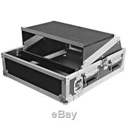 Heavy Duty 2 Space ATA Rack Case with 10U DJ Mixer Top and Laptop Shelf