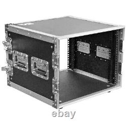 Heavy Duty 8 Space ATA Rack Case 8U PA DJ Amplifier Flight Road Case