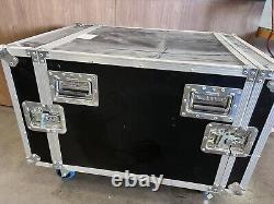 Heavy Duty Rack Case 8U PA DJ Amplifier Flight Road Case