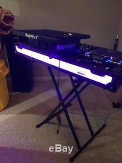 LED DJ Coffin With Two Denon DN-S3700 PLAYERS AND ONE DN-X1600 4 CHANNEL MIXER