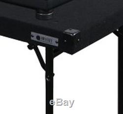 ODYSSEY CTBC2060 Carpeted Portable Pro DJ Work Table with Adjustable Folding Legs