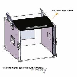 OPEN BOX Sound Town 12-Space Audio Rack Road Case Slant Mixer Top STMR-12UW-R