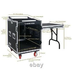 OPEN BOXSound Town 12U Road Case with 12U Slant Mixer Top, Table (STMR-S12UWT-R)