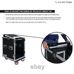 OPEN BOXSound Town 14U PA Rack Case 11U Slant Mixer Top DJ Table STMR-14UWT-R