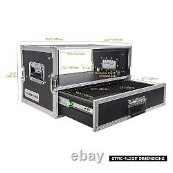 OPEN BOXSound Town 4U Rack Case 2U Drawer for 19 Amps/Mixers/Mic STRC-4U2DR-R