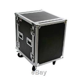 OSP 14 Space 20 Deep Amp ATA Flight Rack Road Case withCaster Wheels