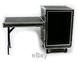 OSP 16 Space 20 Deep Amp ATA Shock Mount Rack Road Case withLid Table