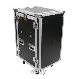 OSP 16 Space Amp + 10U Mixer Top DJ Tour ATA Flight Rack Road Case 2 Lid Tables
