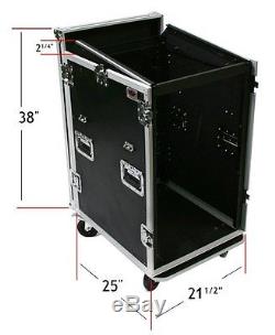 OSP 16 Space Mixer Amp Rack Mount Road Tour Case for Presonus 16.4.2 withLid Table