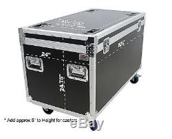 OSP 45 Truck Pack Cable Trunk Utility Road Case withHard Rubber Lined & Wheels