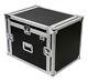 OSP 8 Space 8u Mixer Amp Rack Mount Portable PA Flight Road Case with 12sp Mix Top