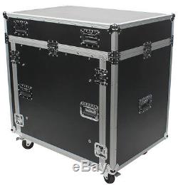 OSP ATA Combo 14-Space Rack and PreSonus 24.4.2 Mixer Road Tour Case with Doghouse
