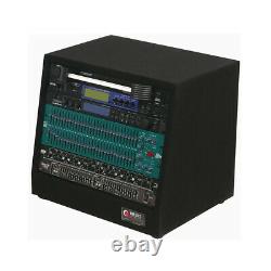 Odyssey CRS08 8 Space Carpeted DJ Music Studio Equipment Rack Unit Case, Black