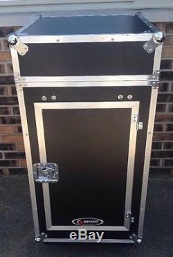 Odyssey Cases FR1016W Flight Road Combo Rack Case Vertical With Wheels