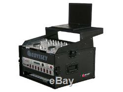 Odyssey Cases FRGS804BL New Black Label 8 X 4 Glide Style Combo DJ Rack Case