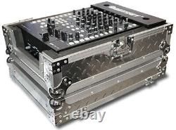Odyssey FZ12MIXDIA New Flight Zone 12 Inch DJ Mixer Case Silver Diamond Plated
