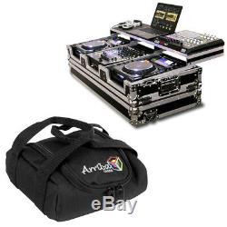 Odyssey FZGSP12CDJW 12 Mixer & 2 Large Cd Media Players DJ Coffin Arriba Bag