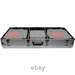 Odyssey K10PT01BLK Silver DJ Coffin for Two Numark PT01 and 10 DJ Mixer