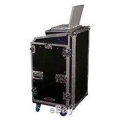 Odyssey Rack / Mixer / Flight Case with Casters 11U and 16U Bottom FZSRP1116W