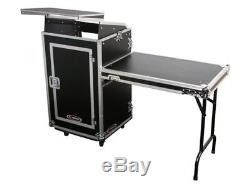 Odyssey Top Load Rack PA DJ Case with Laptop Mount & Table 10/16 Spaces New