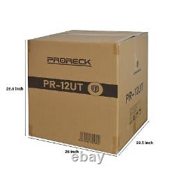 PRORECK 12U Rack Case 20'' Rackable Depth with Slant Mixer Top One Side table