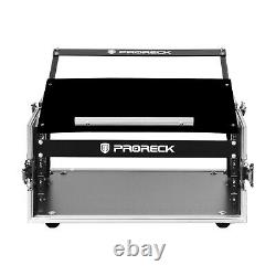 PRORECK 4U Rack/Road Case Pro Stage 20'' Rackable Depth With Slant Mixer Top