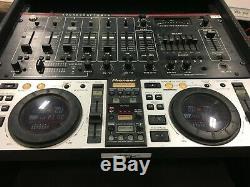 Pioneer CMX-5000 CDJ and MTX sound craftsmen mixer with rack and road case