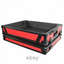 Pro X Flight Case for Denon Prime 4 Standalone DJ System withWheels (Black on Red)