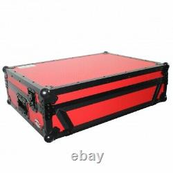 Pro X Flight Case for Denon Prime 4 Standalone DJ System withWheels (Black on Red)