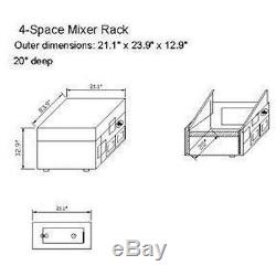 Pro X T-4MR 4U x 10U Space Slant DJ Combo ATA Rack Case + Sliding Laptop Shelf