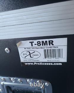 Pro X T-8MR 8U x 10U Space Slant DJ Combo Rack Flight Case