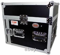 Pro X T-8MRSS 8U x 10U Space Slant Combo DJ ATA 300 Rack Flight Case