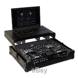 Pro-X XS-DNMC6000LT Black Denon DNMC6000 Controller DJ Flight Case WithGlide Shel