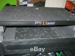 Pro-X XS-DNMC6000LT Black Denon DNMC6000 Controller DJ Flight Case WithGlide Shelf