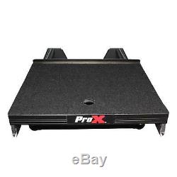 Pro-X XS-M12LTBL Black FInish 12 Universal Mixer Case With Laptop Glide Shelf
