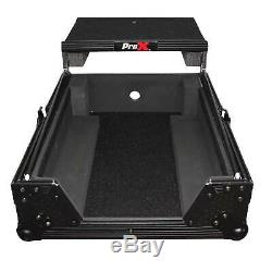 Pro-X XS-M12LTBL Black FInish 12 Universal Mixer Case With Laptop Glide Shelf