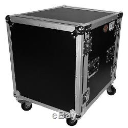 ProX 12U Space Amp Rack Mount ATA Flight Case, 19 Depth with Casters T-12RSS