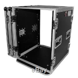 ProX 14-Space Amp Rack 14U Flight Road Case 19 with Casters T-14RSS