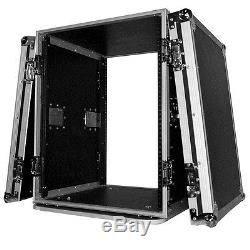 ProX 14-Space Amp Rack 14U Flight Road Case 19 with Casters T-14RSS
