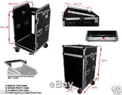 ProX 16 Space 10 Slanted Top 16U 10U Mixer DJ Combo Rack Flight Case T-16MRSS