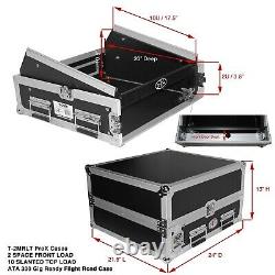 ProX 2U Vertical Rack x 10U Top Slant Mixer Combo Case with Laptop Shelf idjnow