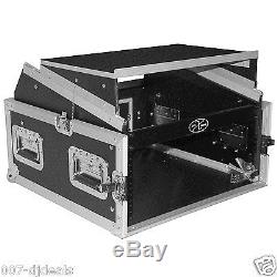 ProX 4 Space 10 Slanted 4U 10U Mixer DJ Combo Rack Laptop Flight Case with LED KIT