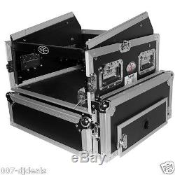 ProX 4 Space Amp 10 Slanted Top 4U 10U Mixer DJ Combo Rack Flight Case T-4MRSS