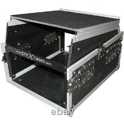 ProX 6U Rack x 13U Top Mixer DJ Combo Flight Case with Laptop Shelf LN