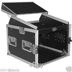 ProX 8 Space 10 Slanted 8U 10U Mixer DJ PA Combo Rack Laptop Flight Case T-8MRLT