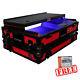 ProX Case for Pioneer DDJ SX SX2 SX3 DDJRX Red Black with Laptop Glide and Wheels