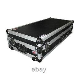 ProX DJ Coffin Case for 4 Channel Mixer and 2x CDJ with Red TSA Lock